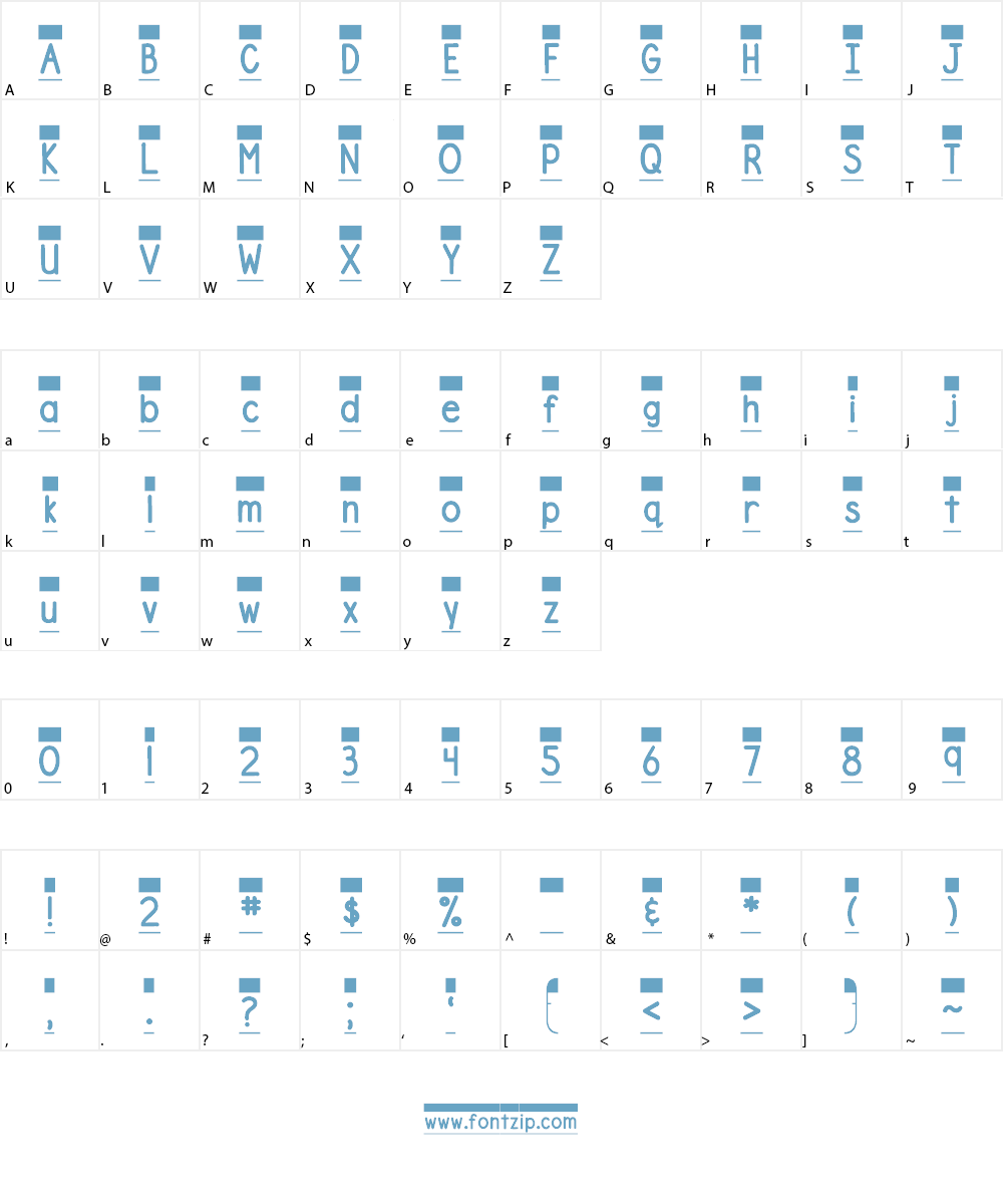 DJB File Folder Labels Font Character